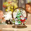 >SALE<Wooden Christmas Table Top Diamond Painting Ornament Kits Xmas Home Decor (F)