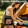 Diamond Painting Golden Rose Crossbody Bag Ethnic Style Handbag with Adjustable Strap