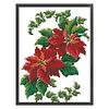 Xmas Flower - 9CT Partial Beaded Cross Stitch Kit(39x39cm)