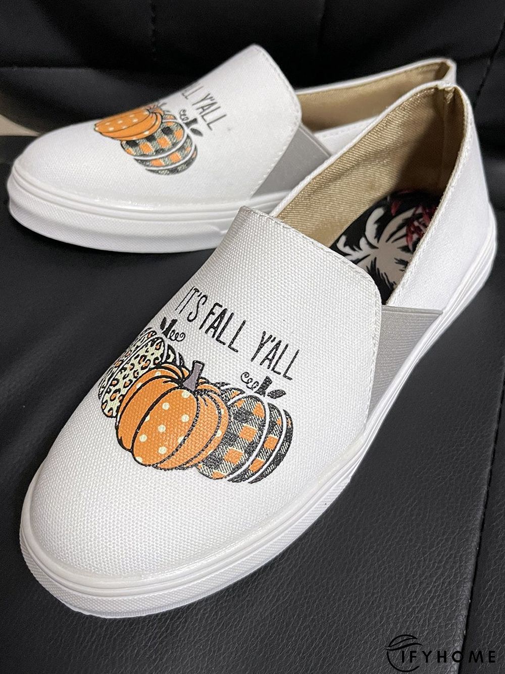 Halloween Pumpkin Patchwork Flat Shoes | IFYHOME
