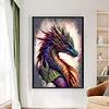 (Big Size)Dragon Read Book - 11CT Stamped Cross Stitch - 40*60cm