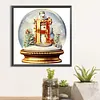 Diamond Painting -DIY Round Drill Xmas Letter H(40x40cm)