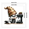 Coffee Gnome - 11CT Stamped Cross Stitch - 40*40cm