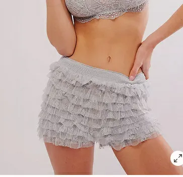 Nigikala Sexy Beach Hot Pants Lotus Side Wave Solid-Colored Lolita Low-Rise Shorts Skirt Girl