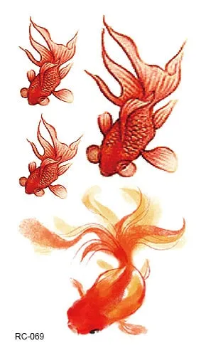 52 Kinds Watercolor Animals Fake Tattoos Temporary Cat Flamingo Wolf Whale Fox Butterfly Waterproof Tatto Stickers Small Size