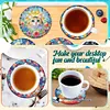(US Local)6 Pcs Diamond Art Coasters Set DIY Diamond Painting Coasters Kits (Cat)