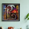 Stained Glass Dragon-11CT Counted Cross Stitch Kit(40*40cm)