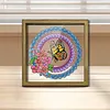 Diamond Painting Wooden Double-Sided Datura and Butterfly Ornaments Kit with Photo Frame Desktop