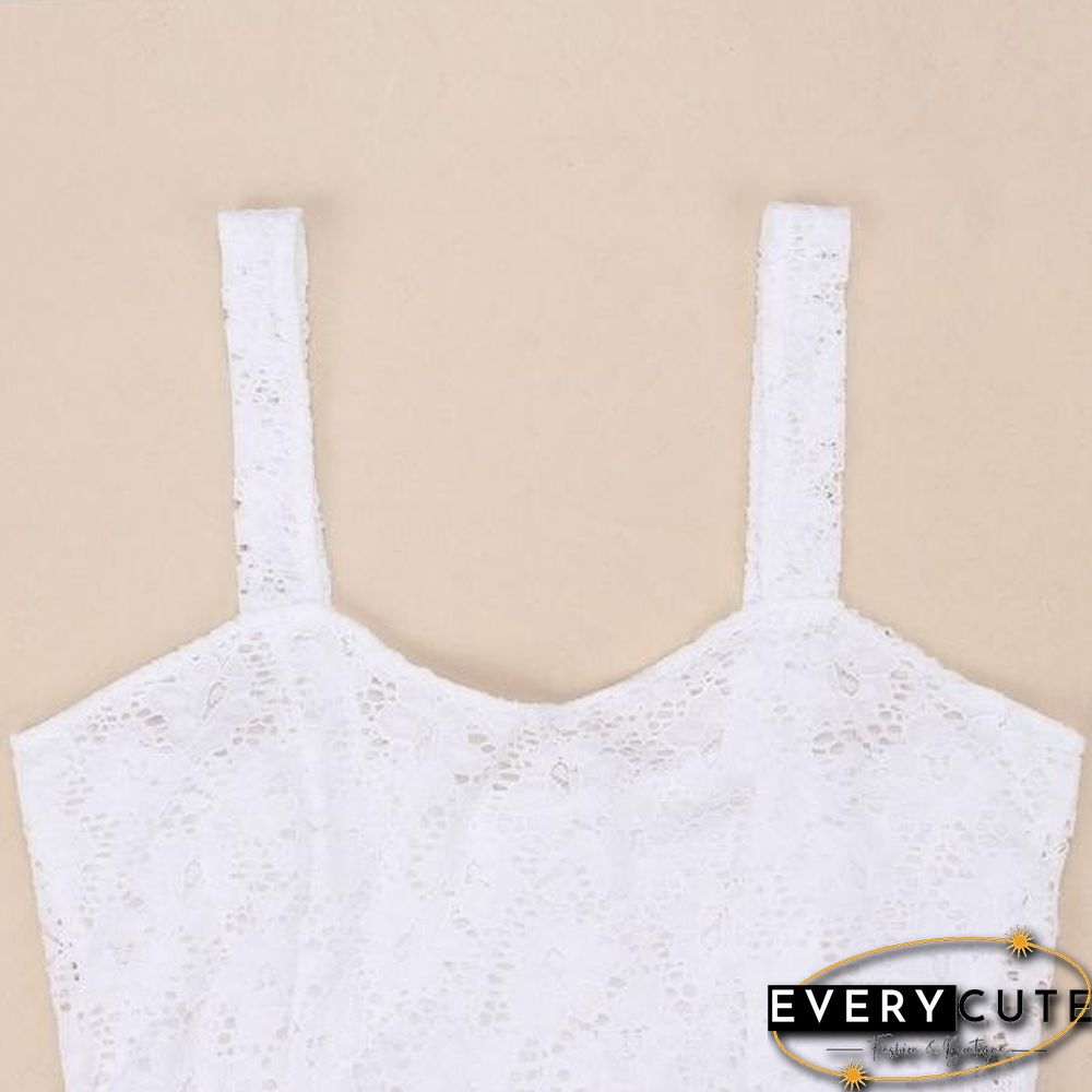 Sexy Ladies Lace Floral Bodycon Strap Tank Top Vest Shirt Blouse Sleeveless Women Casual Strappy