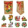 8Pack Diamond Painting Special Crystal Christmas Gift bags Cookies and Candy Bags Reindeer Xmas Folding Bags for Kids Party Favor Holiday New Year