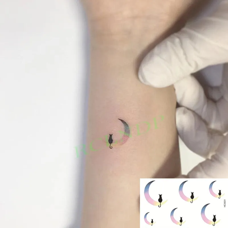 Waterproof Temporary Tattoo Sticker Cute Colorful Cartoon Bear Flash Tatoo Fake Tatto Body Art for Woman Men