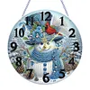 (US Local) DIY Xmas Diamond Painting Ornament with Clock Function Creative Craft