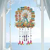 Double Sided Colorful Pattern 5D DIY Crystal Rhinestone Wind Bell Suncatcher Hanging Kits