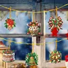 (US Local)6pcs Christmas  DIY Diamond Painting Art Pendant Wall Door Decoration