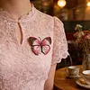 DIY Embroidery Sewing Craft Brooch Clothes Decoration Embroidery Butterfly Lapel Pin for Backpack Pants T-Shirt Jacket Bags Dress Jeans