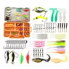 63pcs Fishing Lures Kit Soft and Hard Bait Set with Tackle Box Fishing Lures Set