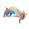 (US Local)Dolphin  Diamond Painting Door Corner Sign DIY Door Frame Decoration
