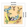 (Stamped/Counted) Evolution Form Of Pok&eacute;mon Eevee - 11CT Cross Stitch 50*50cm/19.69*19.69in