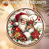 Diamond Painting Acrylic Christmas Santa Claus Elk Diamond Art Pendant Wall Decor