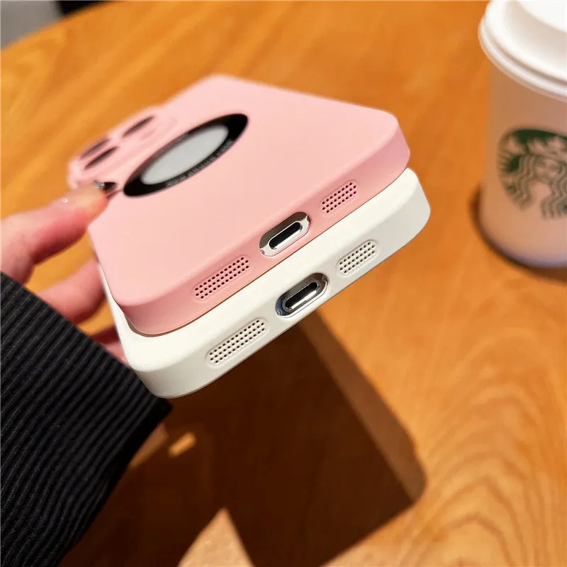 For iPhone 13/14 Series Hollow Out Frosted Mobile Phone Case