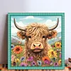 Daisy And Yak Highland Cow -11CT Stamped Cross Stitch 40*40cm/15.75*15.75in