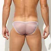 Men's Low-Rise Sexy Breathable Ice Silk Ultra-Thin U-Shaped 4D Large Pouch Briefs