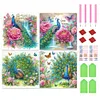 (US Local)4Pack Peacock-Special Shaped Diamond Painting Kit(30x30cm)