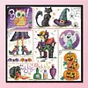 Stamped Cross Stitch-Halloween Day Animal(41*41cm)