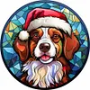 【Limited Stock Sale】Christmas Puppy Glass Painting-Paint by Numbers Acrylic Painting 40*40CM