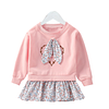 Kid Baby Girl Floral Bunny Ear Splice Pullover Sweatshirts