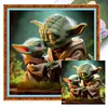 (Multi Style)Groot And Yoda-Full Embroidery 3 Strands 11CT Stamped Cross Stitch-40*40CM