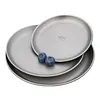 3Pcs Titanium Purification Plate Travel Tableware Stackable Camping Fruit Tray