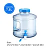7.5L Drinking Water Bucket with Faucet Large Capacity for Self-Driving Tour