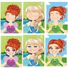 Autocollants de puzzle DIY visage de princesse/animal/dinosaure