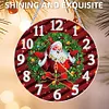 (US Local) DIY Xmas Diamond Painting Ornament with Clock Function Creative Craft