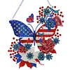 (US Local)Acrylic Independence Day Butterfly 5D DIY Diamond Painting Dots Pendant Decor