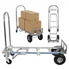 [US Local Warehouse] Convertible Hand Truck Alloy Fold Handcart Swivel Caster Tow Cart Cargo Trolley Convertible Hand Truck Dolly Cart With Wheels for Delivery Driver/Mover