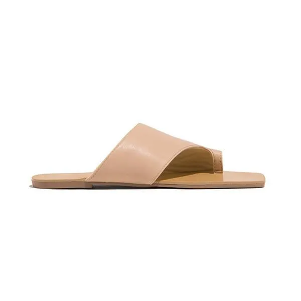 Mint Strap Detailing Slip On Sandals