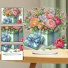 (US Local)DIY Flower Special Shaped Diamond Painting Desktop Ornaments Kit 