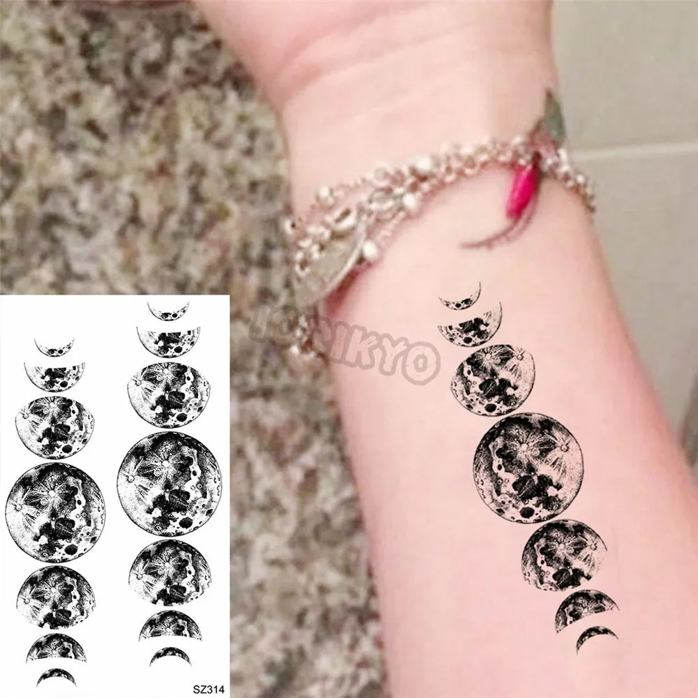 Colorful Dinosaur Temporary Tattoos For Kids Girls Rose Flower Lavender Hummingbird Fake Tattoo Sticker Forearm Neck Tatoos Show