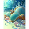 Beach starfish and shells-Full Round Diamond Painting 30*40CM