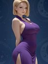 Night Sky Android 18 Decorative Painting - Dragon Ball - Xingkong Studio