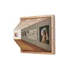3D Naked Eye Vision Night Light Wall Lamp Living Room Home Creative Light Luxury Wooden Punch-Free Wall Hanging Advanced Atmosphere Lamp