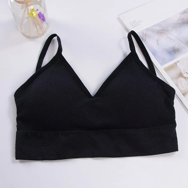 Open Back Tank Top Brassiere Comfortable Seamless Bra For Women Wirefree Underwear Soft Sexy Bralette Backless Bras