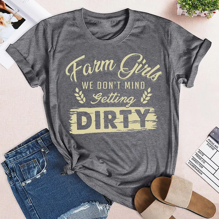  🌟Hot sell-ANB - Farm girls we dont' mind getting dirty Retro Tee-03805