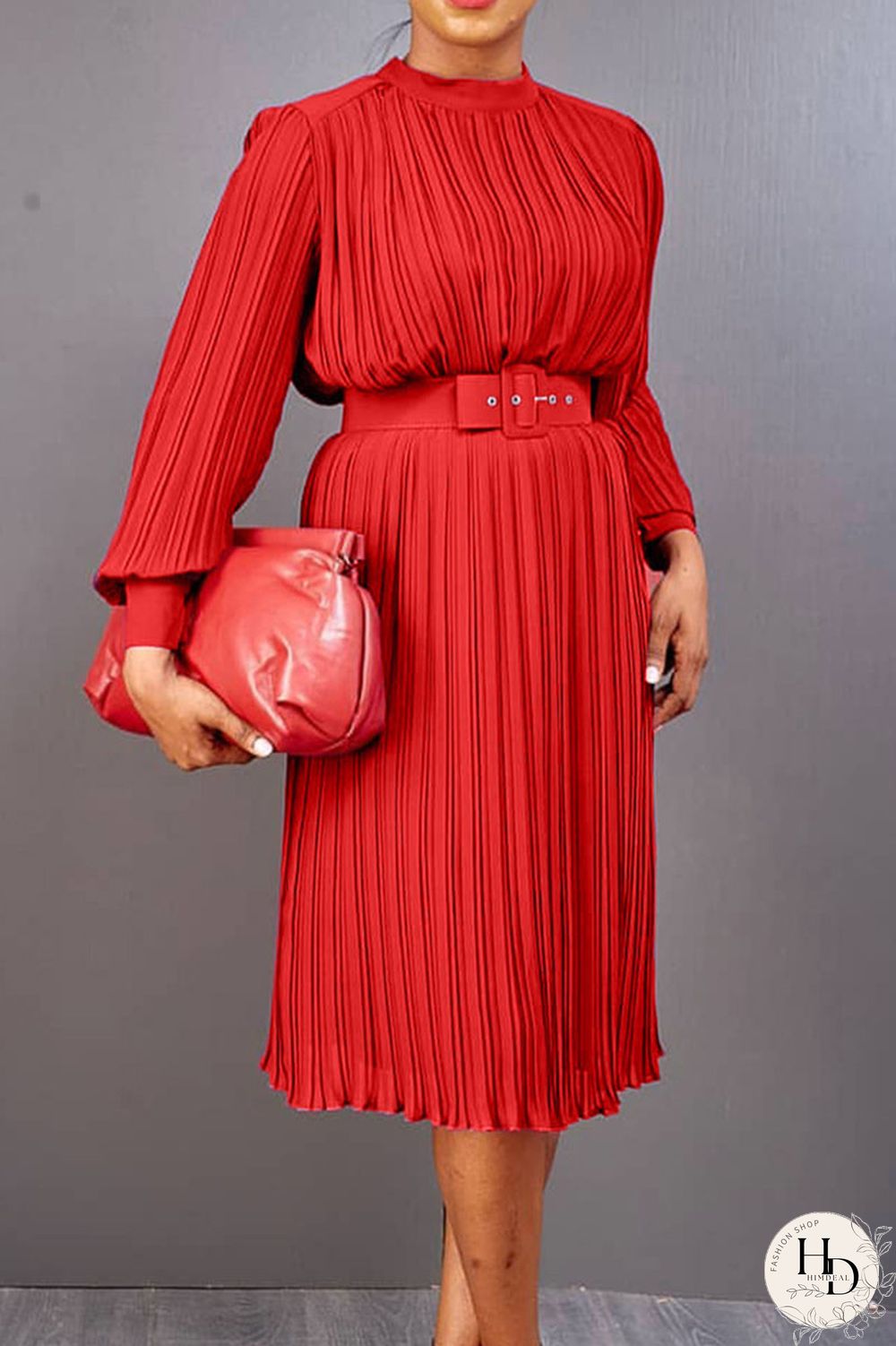 White Casual Solid Patchwork Fold With Belt O Neck Straight Dresses