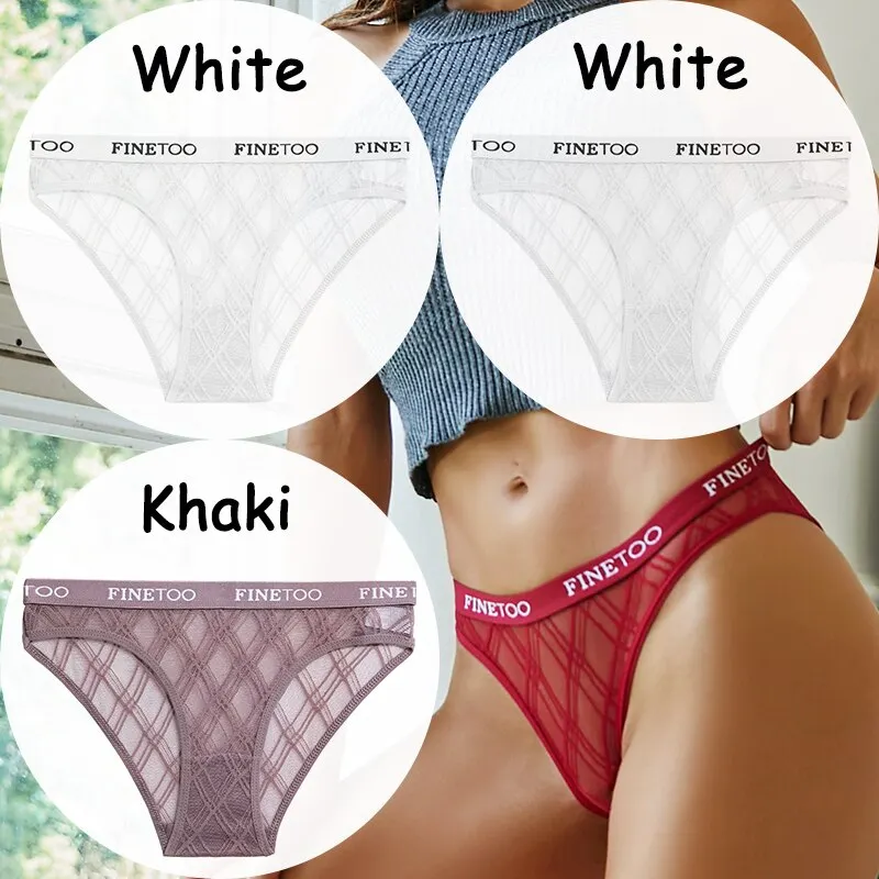 Billionm Lace Panties Women's Underwear Perspective Sexy Panties Female Underpanties Mesh Briefs Girls Intimates Lingerie M-XXL