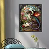 (Stamped/Counted) Pterosaur Reading - 14CT Cross Stitch 45*55cm/17.72*21.65in