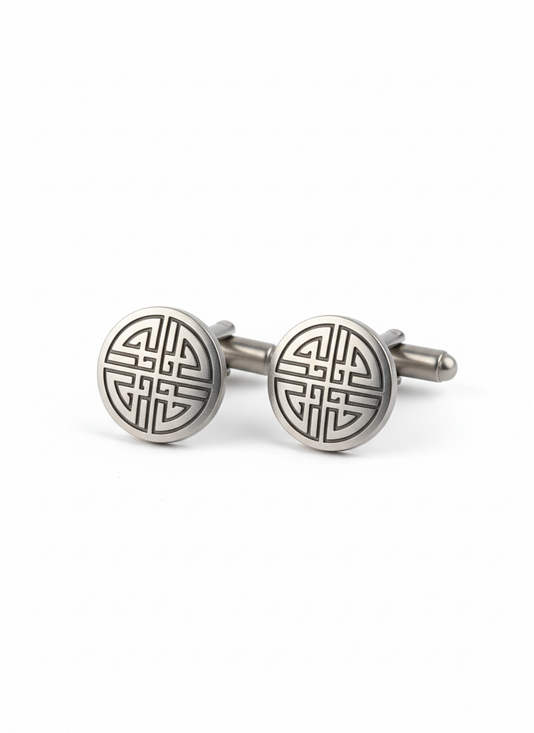 Heye Wings Handcrafted Lightweight Titanium Cufflinks with Oriental Motifs