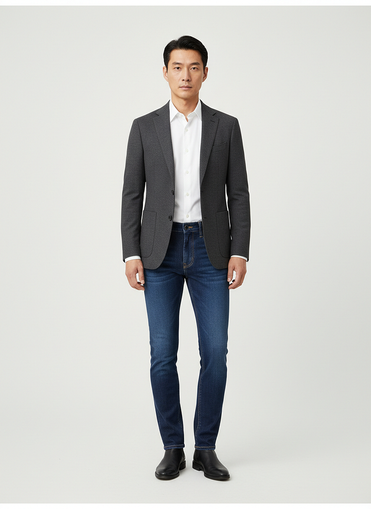 Heye Wings Premium Slim-Fit Indigo Denim Jeans with Minimalist Stitching